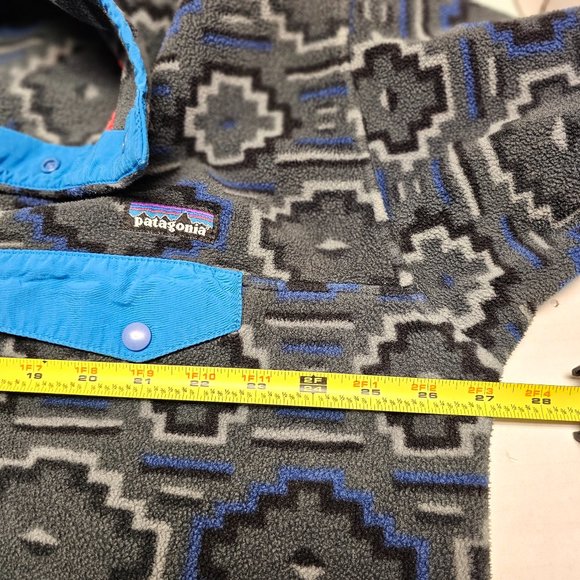 Mens Patagonia Synchilla Aztec Fleece Snap Button Pullover Women Gray Unisex XXL - Picture 16 of 16